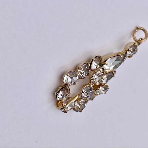 Mid Century Fancy Rhinestone Drop Pendant - Picture 10 of 11